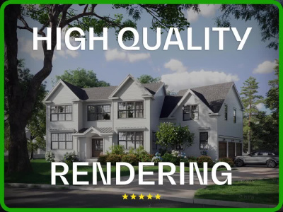 High-quality 3D exterior rendering service at affordable prices