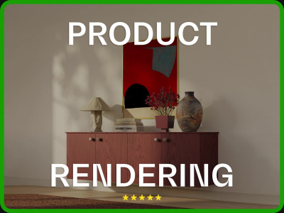 A high quality 3D renders of your product in a studio or lifestyle setup