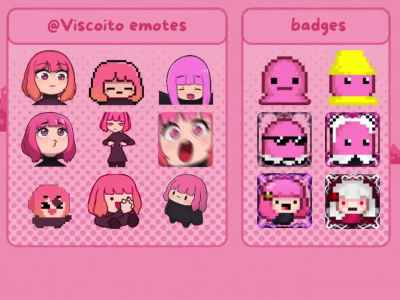 A cute chibi emote or badge for Twitch, Kick, Youtube, etc.