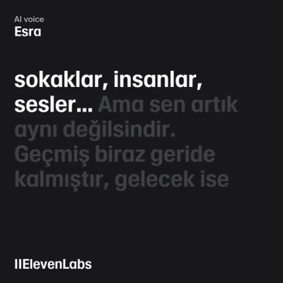 A natural Turkish female AI voiceover for your product