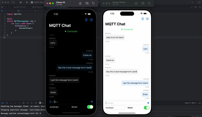 MQTT-based real-time iOS app for IoT & smart devices
