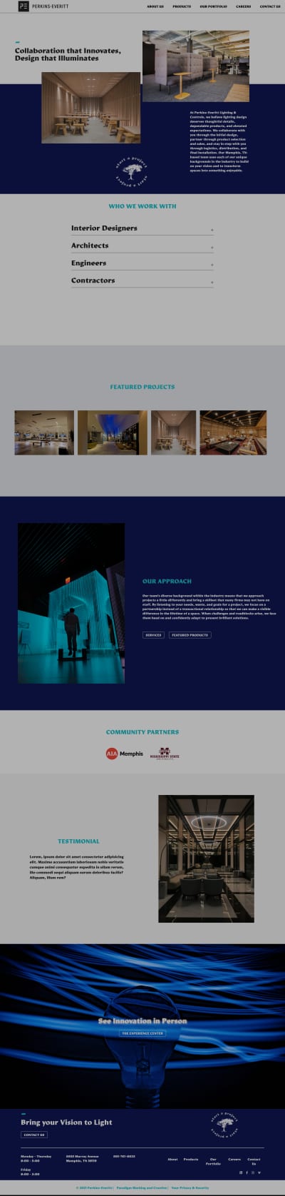 About Page for Commercial Lighting Company