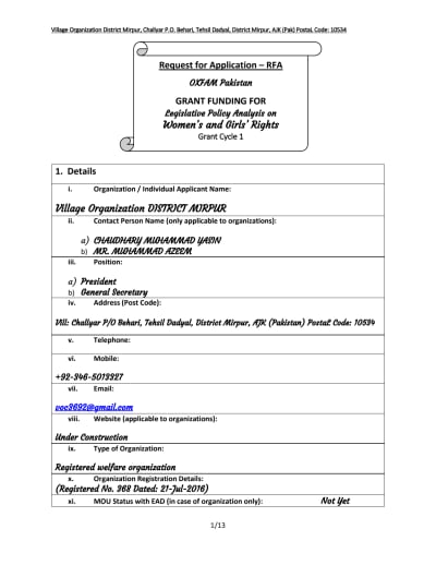Legislative Policy Analysis on Women’s and Girls’ Rights