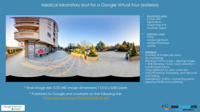 Different business locations shot for a 360° Google Tour