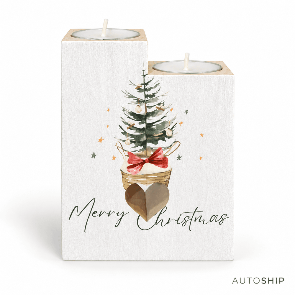 Wooden Candle Holder (Without Candle)