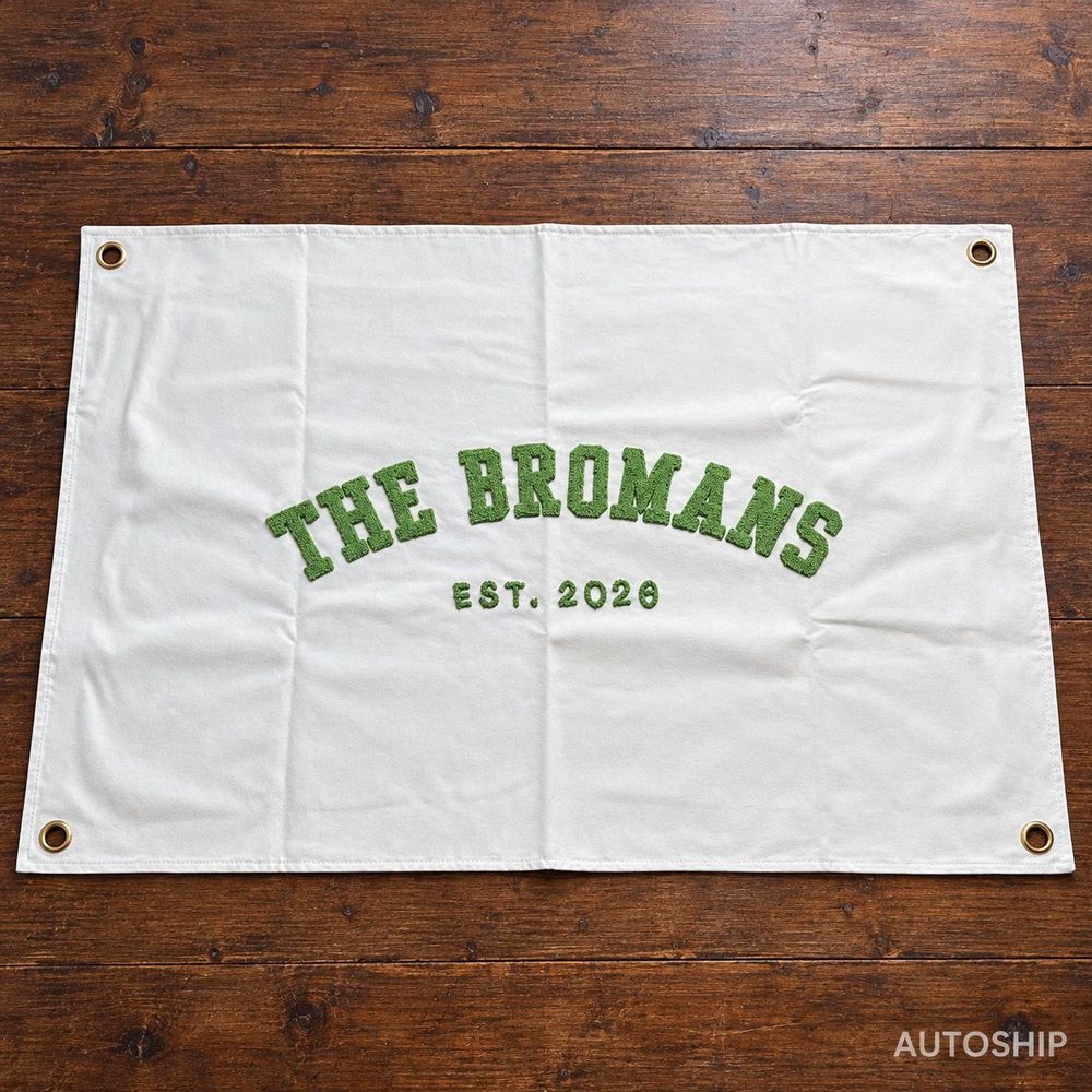 Tufted Hand Name Flag