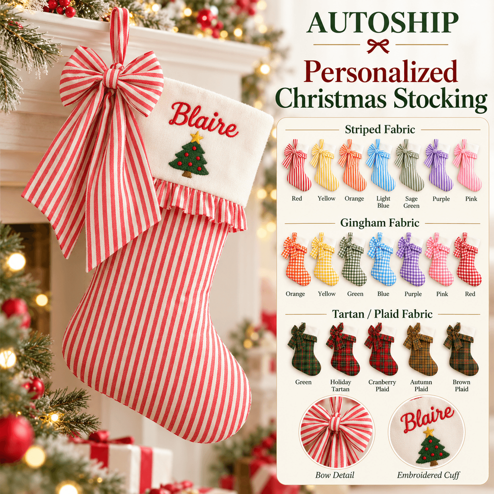 Ruffle Cuff Christmas Stocking