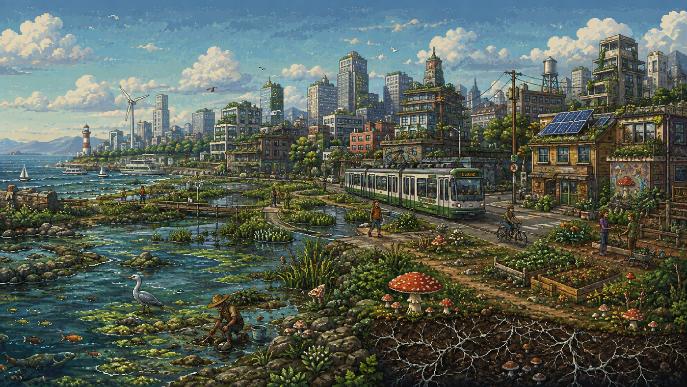 Phycomycism — a restored coastal city where human and living systems coexist in renewed balance