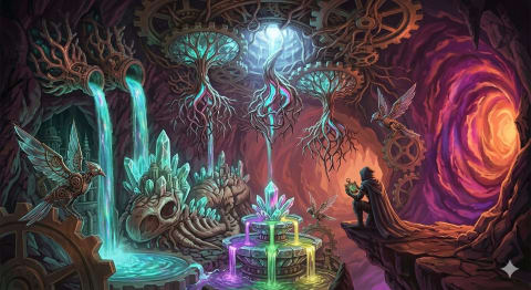 The Chrono-Alchemist’s Den - Image & Concept Art example in the Fantasy category, created with Nano Banana 2