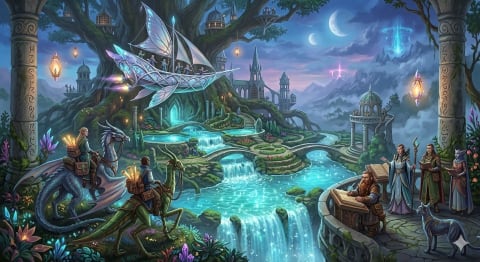 The Haven of Lumina - Image & Concept Art example in the Fantasy category, created with Nano Banana 2