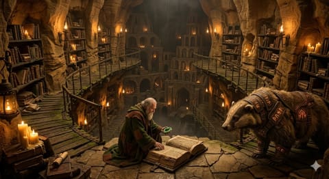 The Archives of Earth and Iron - Image & Concept Art example in the Fantasy category, created with Nano Banana 2