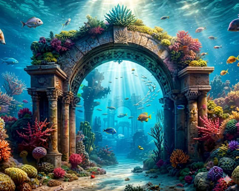 The Sunken Ruins of Aquatica - Image & Concept Art example in the Fantasy category, created with Nano Banana 2