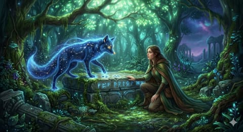 Whispers of the Celestial Fox - Image & Concept Art example in the Fantasy category, created with Nano Banana 2