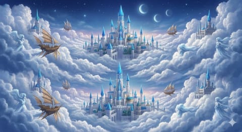 The Aetherial Sky-City of Caelestia - Image & Concept Art example in the Fantasy category, created with Nano Banana 2