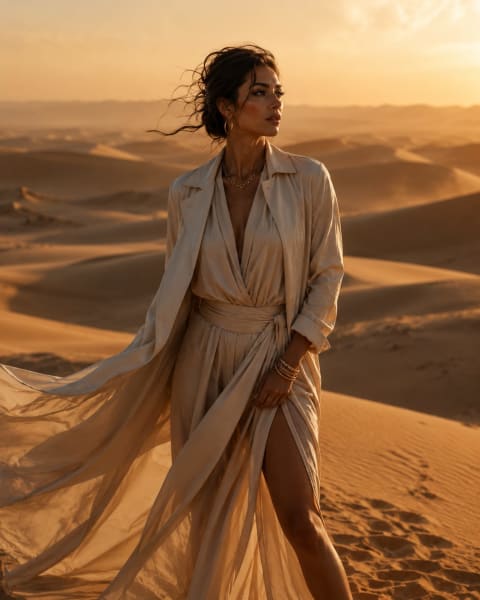 Desert Vogue - Image & Concept Art example in the Fashion & Lifestyle category, created with ChatGPT