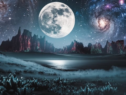 Alien Landscape - Image & Concept Art example in the Fantasy category, created with Kling AI