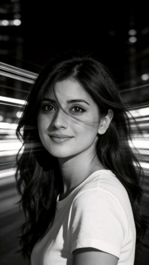 Black-and-white portrait of a woman - Image & Concept Art example in the Fashion & Lifestyle category, created with Seedreams 4.5