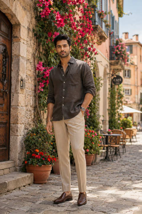 A handsome, stylish Indian man - Image & Concept Art example in the Fashion & Lifestyle category, created with ChatGPT