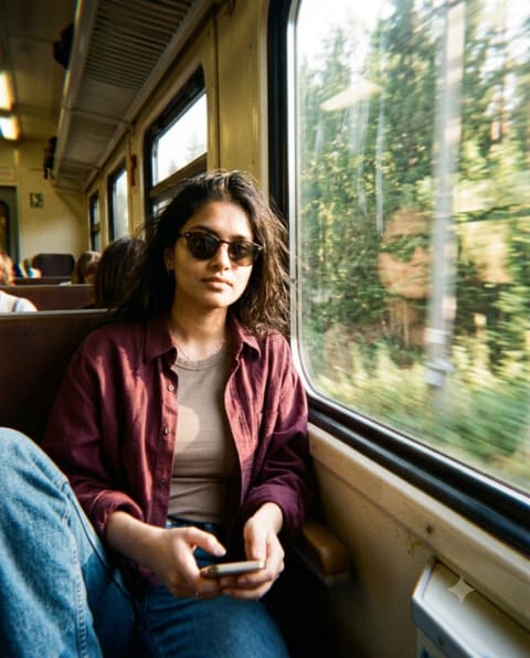 Train-window Moment - Image & Concept Art example in the AI Influencer category, created with Nano Banana 2