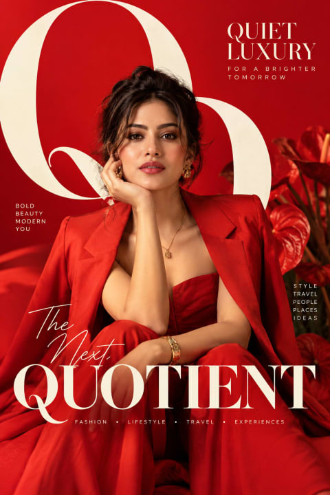 Red Quiet Luxury Fashion Cover - Image & Concept Art example in the Poster category, created with ChatGPT