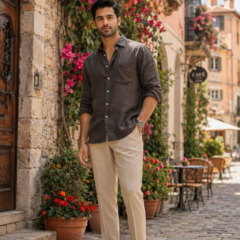 A handsome, stylish Indian man