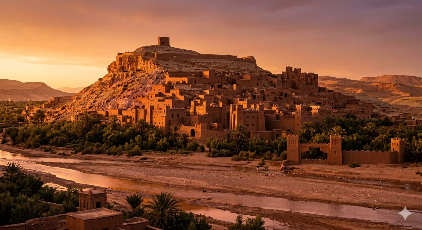 The Earthen Citadel of Ait Benhaddou (Morocco) - Image & Concept Art example created with Nano Banana 2 in the Travel category