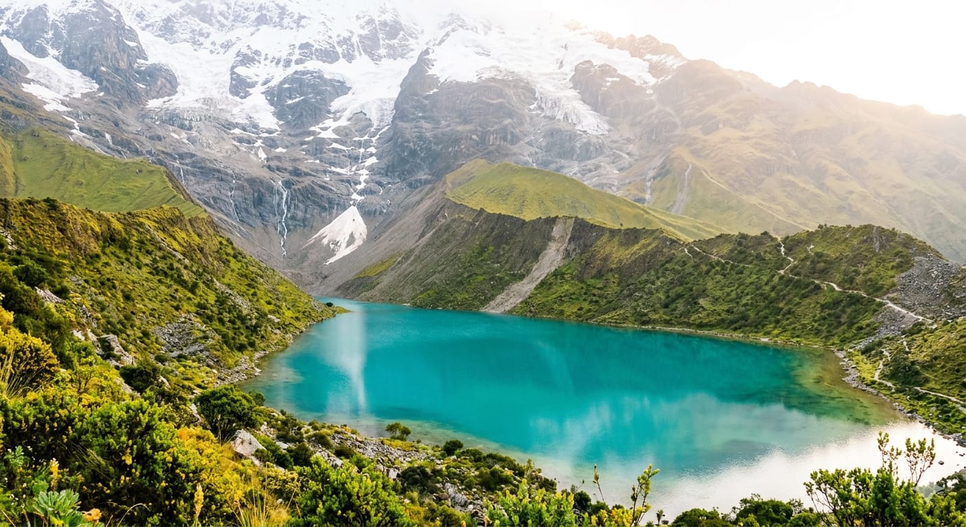 The Sacred Turqouise of Humantay Lake (Peru) - Image & Concept Art example created with Nano Banana 2 in the Travel category