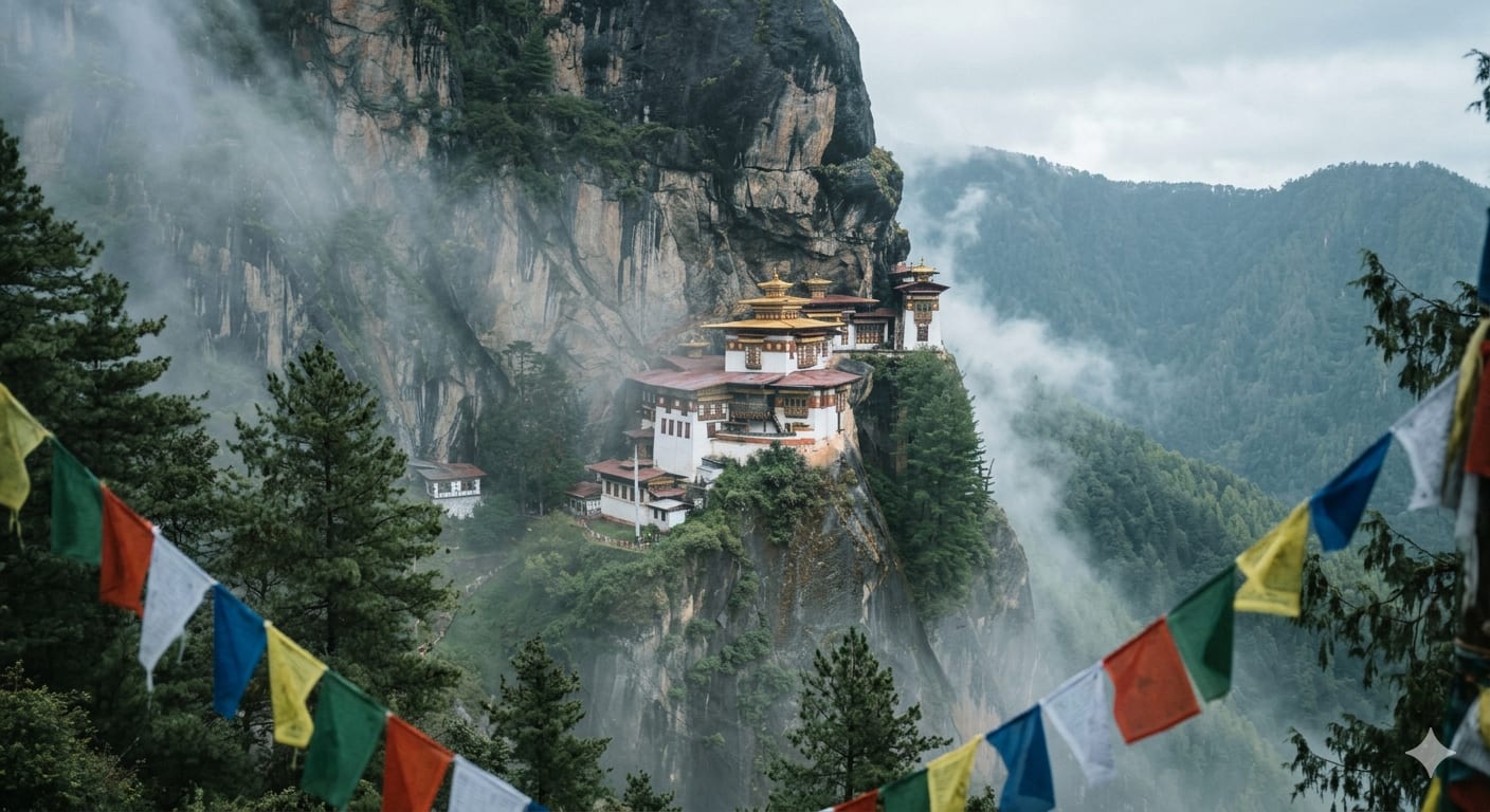 The Cliffside Monastery of Tiger’s Nest (Bhutan) - Image & Concept Art example in the Travel category