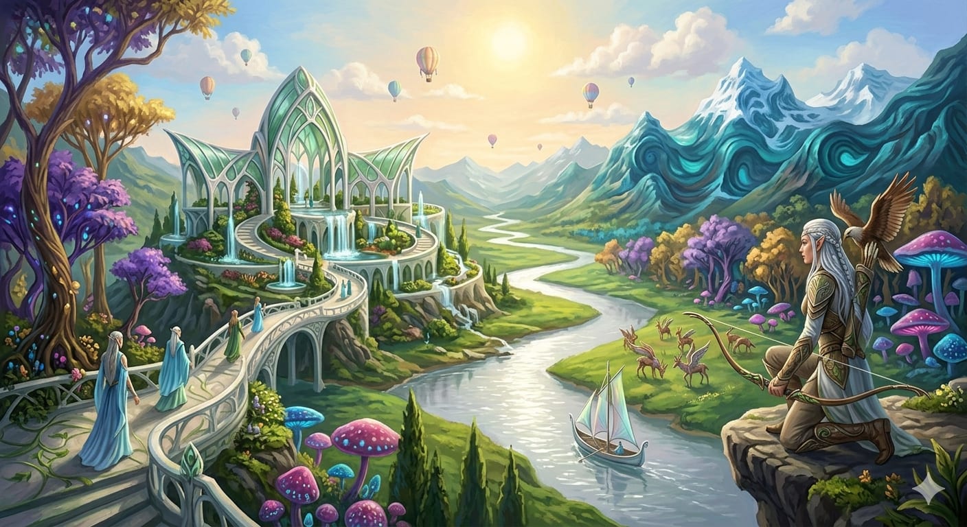 The Wild Ranger's Overlook - Image & Concept Art example created with Nano Banana 2 in the Fantasy category