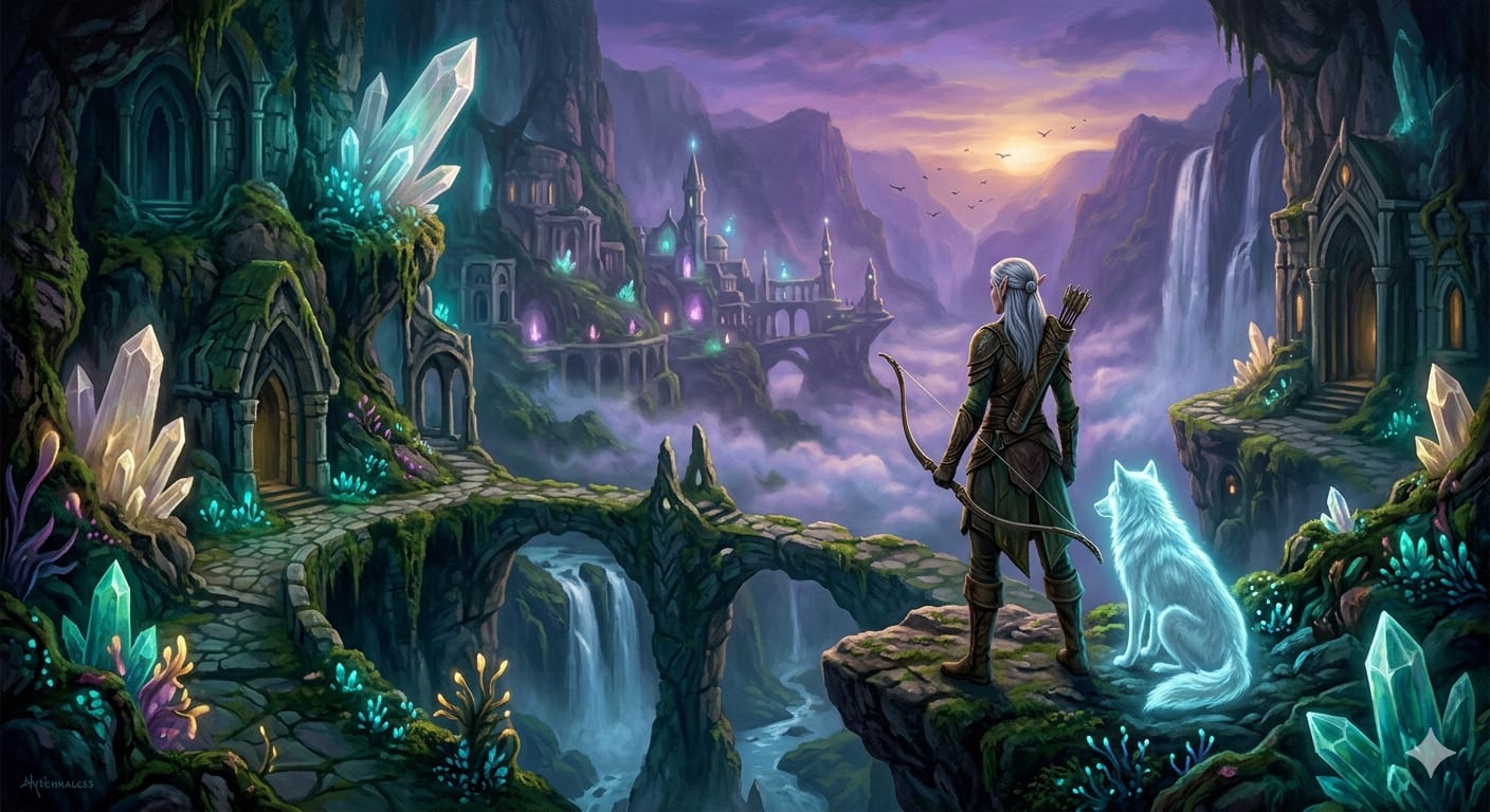 The Outpost of Lunaria - Image & Concept Art example created with Nano Banana 2 in the Fantasy category