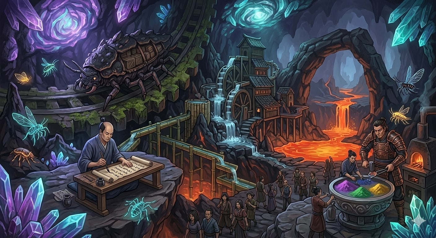 The Chronomancer’s Cavern - Image & Concept Art example created with Nano Banana 2 in the Fantasy category