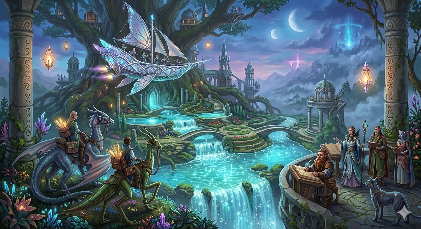 The Haven of Lumina - Image & Concept Art example created with Nano Banana 2 in the Fantasy category