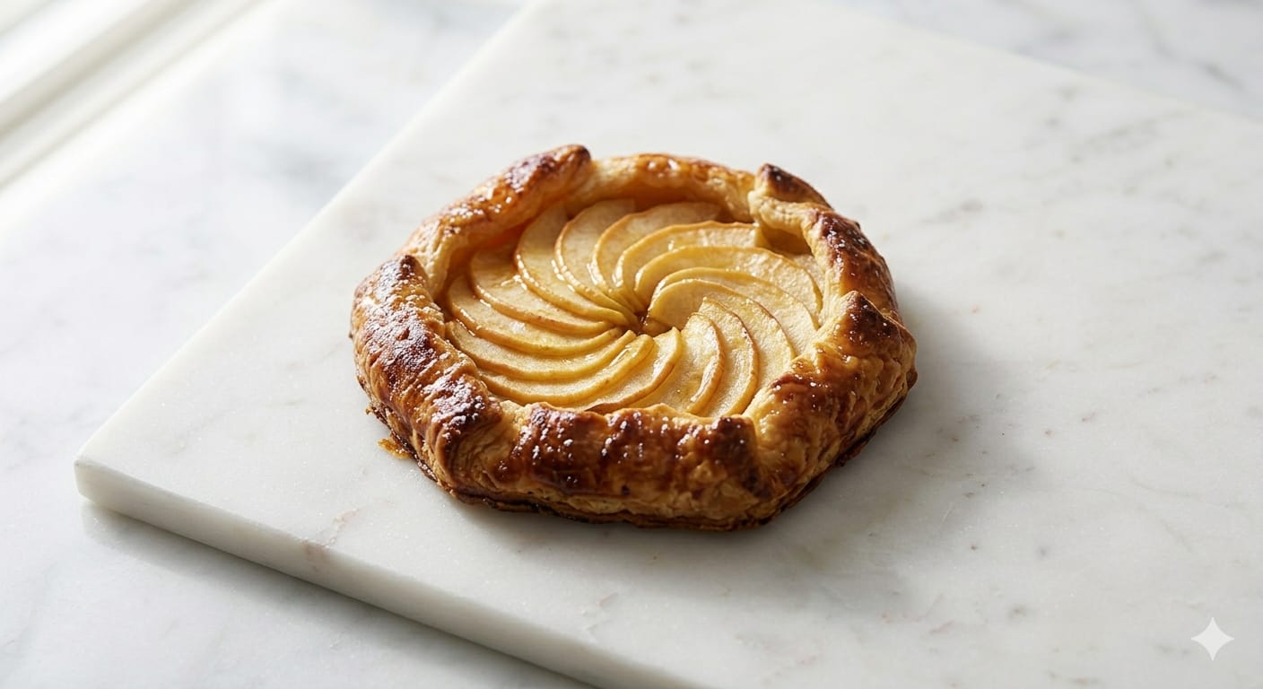 The Golden Orchard Tart - Image & Concept Art example created with Nano Banana 2 in the Food category