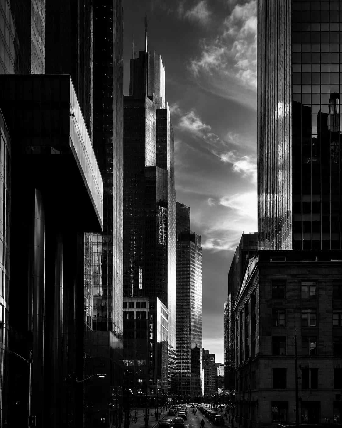 Monochrome Heights - Image & Concept Art example created with ChatGPT in the Architecture category
