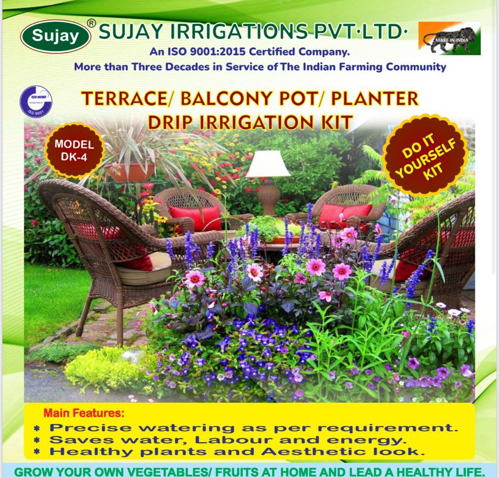 Terrace/Balcony pot drip irrigation kit (DK-4)-