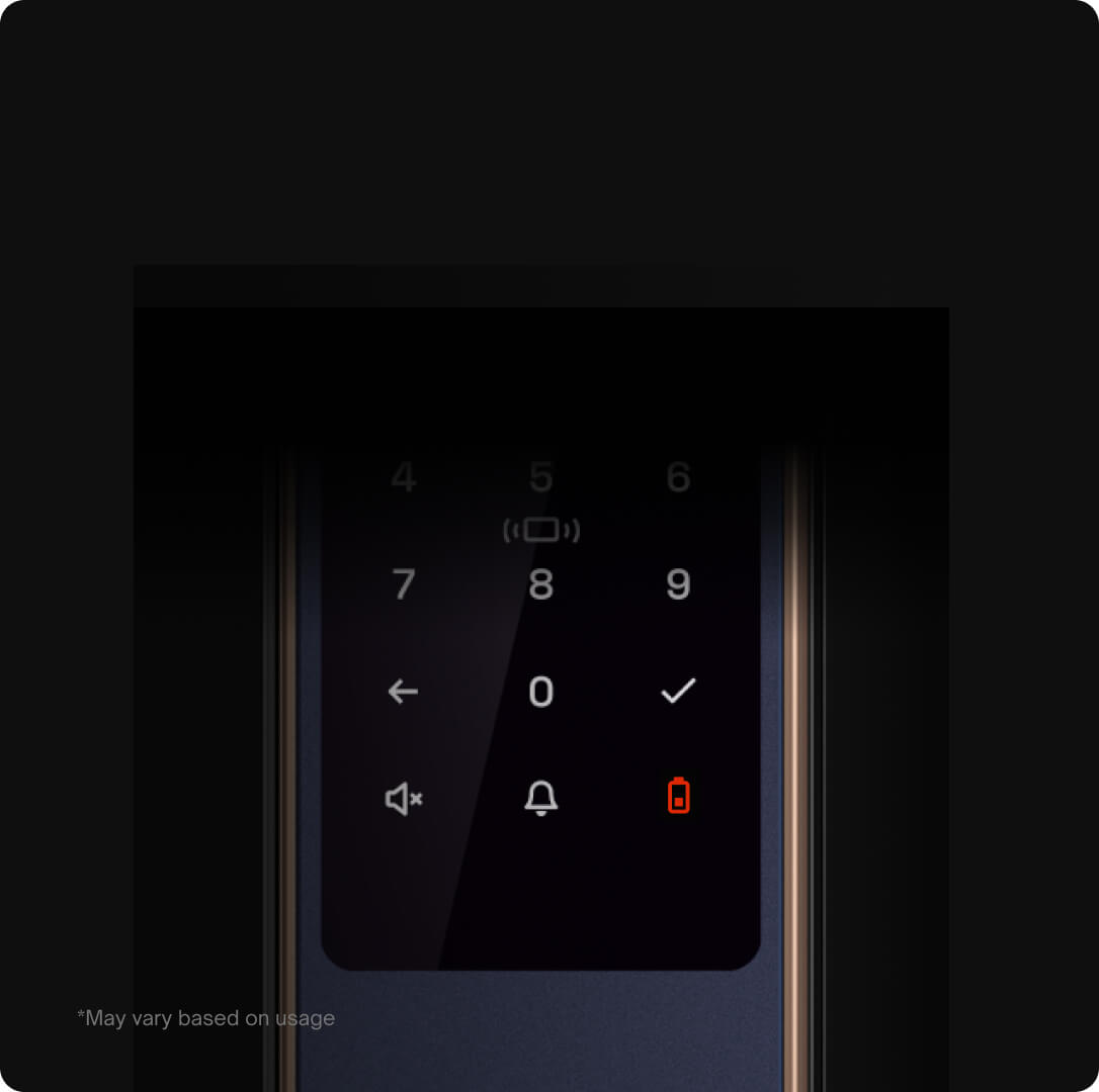 6-month battery life and low-battery alert