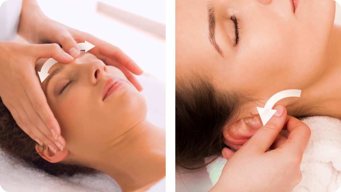 Forehead & ears massage