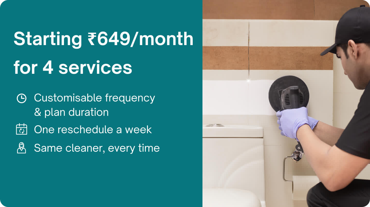 Top Weekly Bathroom Cleaning services in Bangalore, India at your home