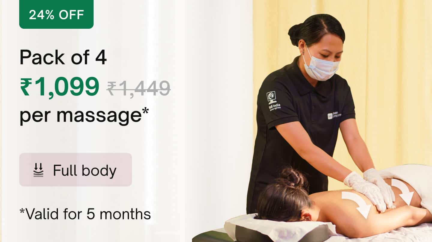 Super saver packs - 4 sessions (Mon-Sat only): Deep tissue massage