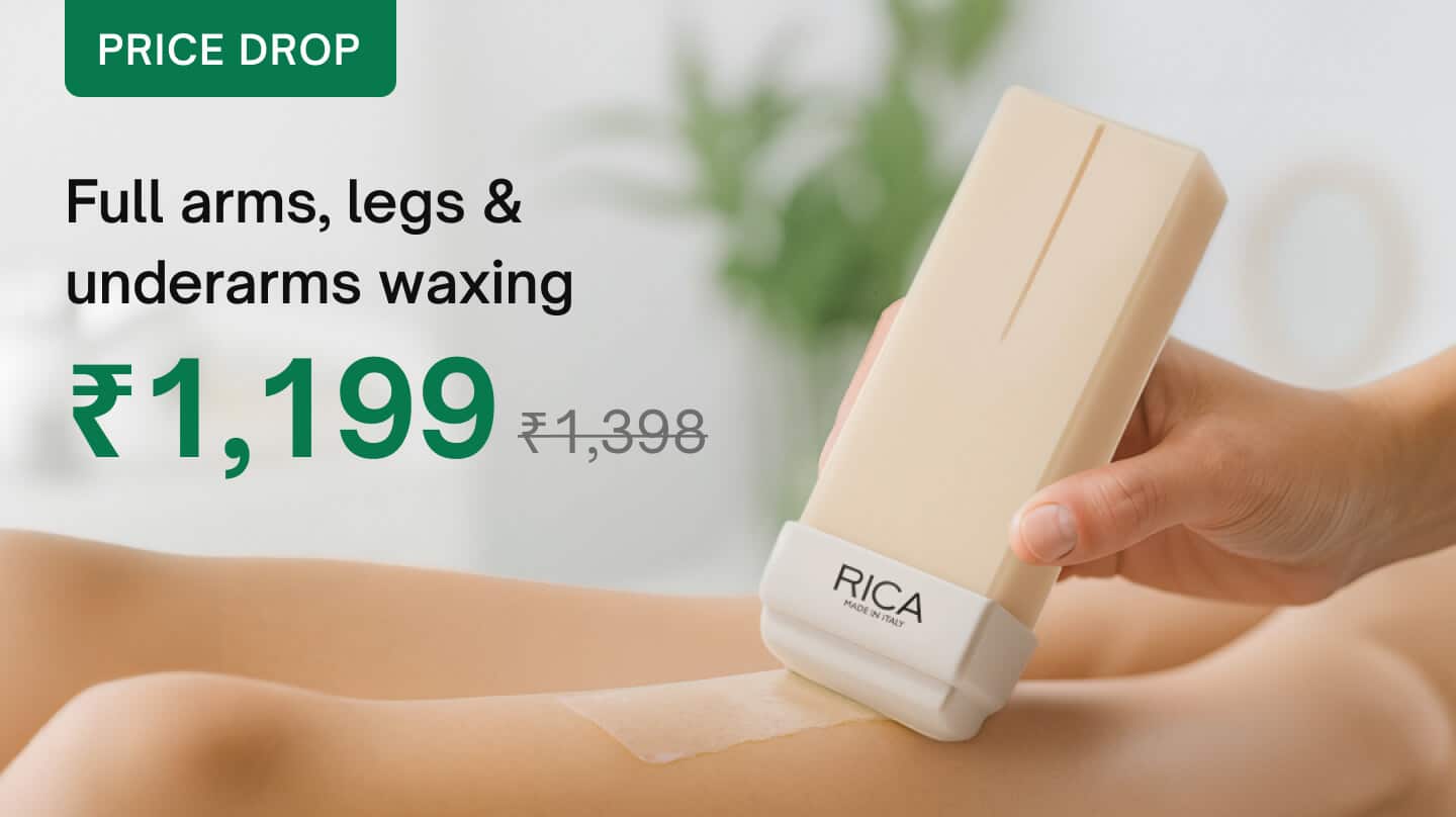Waxing & threading - RICA roll-on (Full arms, legs & underarms)