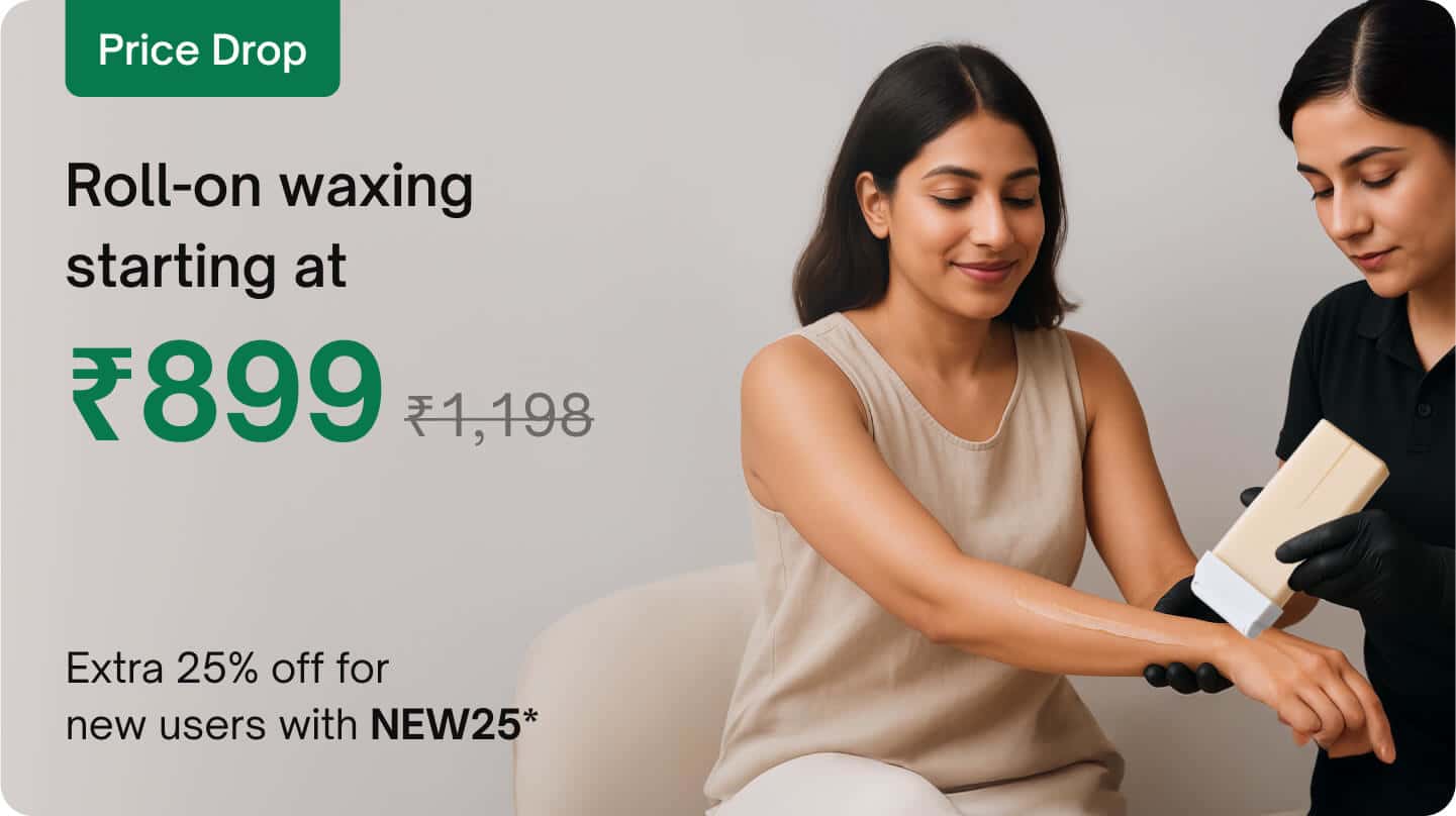 Waxing & threading - Roll-on waxing (Full arms, legs & underarms)