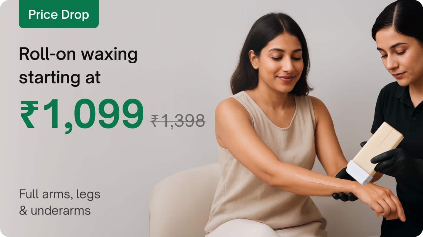 Waxing & threading - Roll-on waxing (Full arms, legs & underarms)