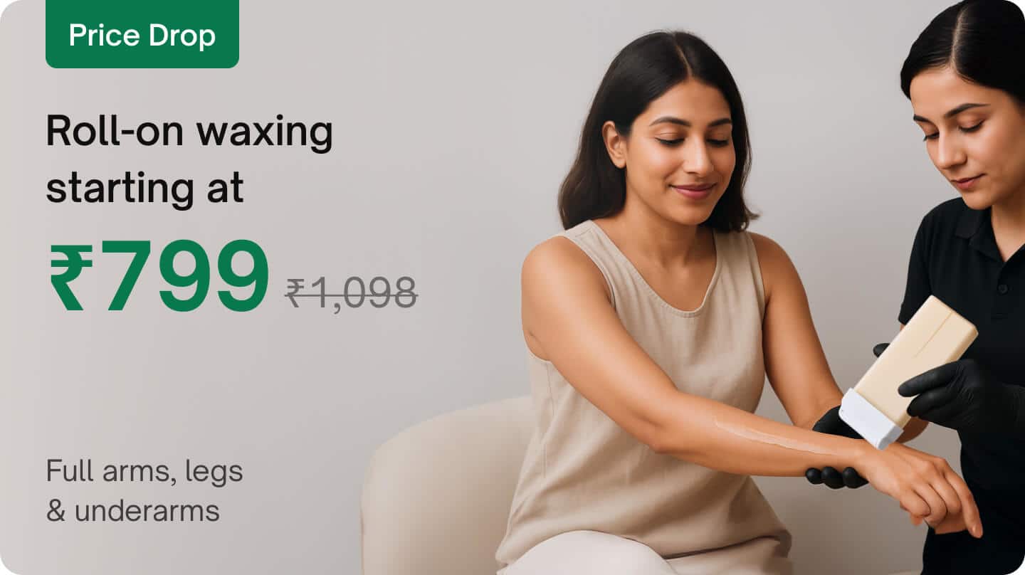 Waxing & threading - Roll-on waxing (Full arms, legs & underarms)