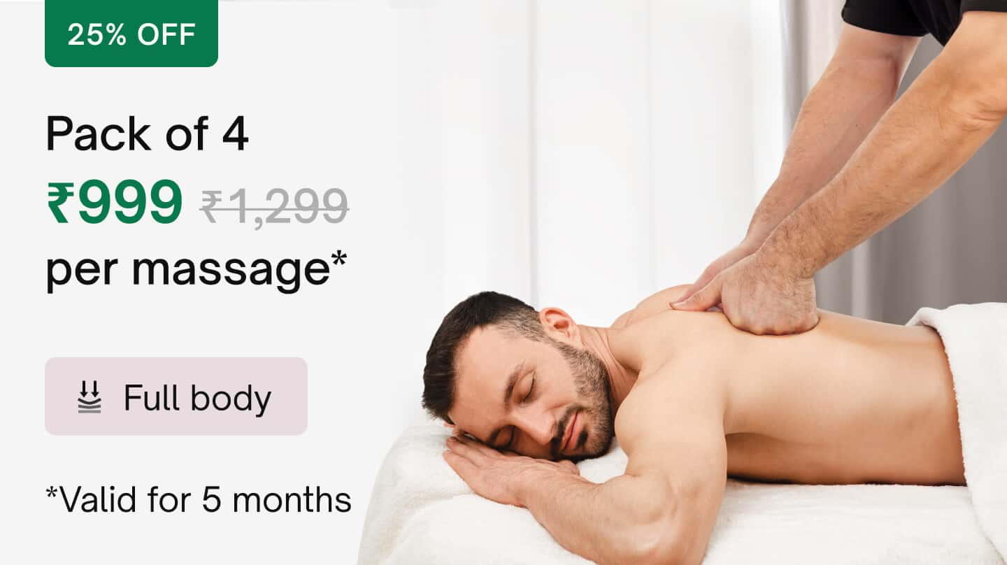Super saver packs - 4 sessions (Mon-Sat only): Swedish massage