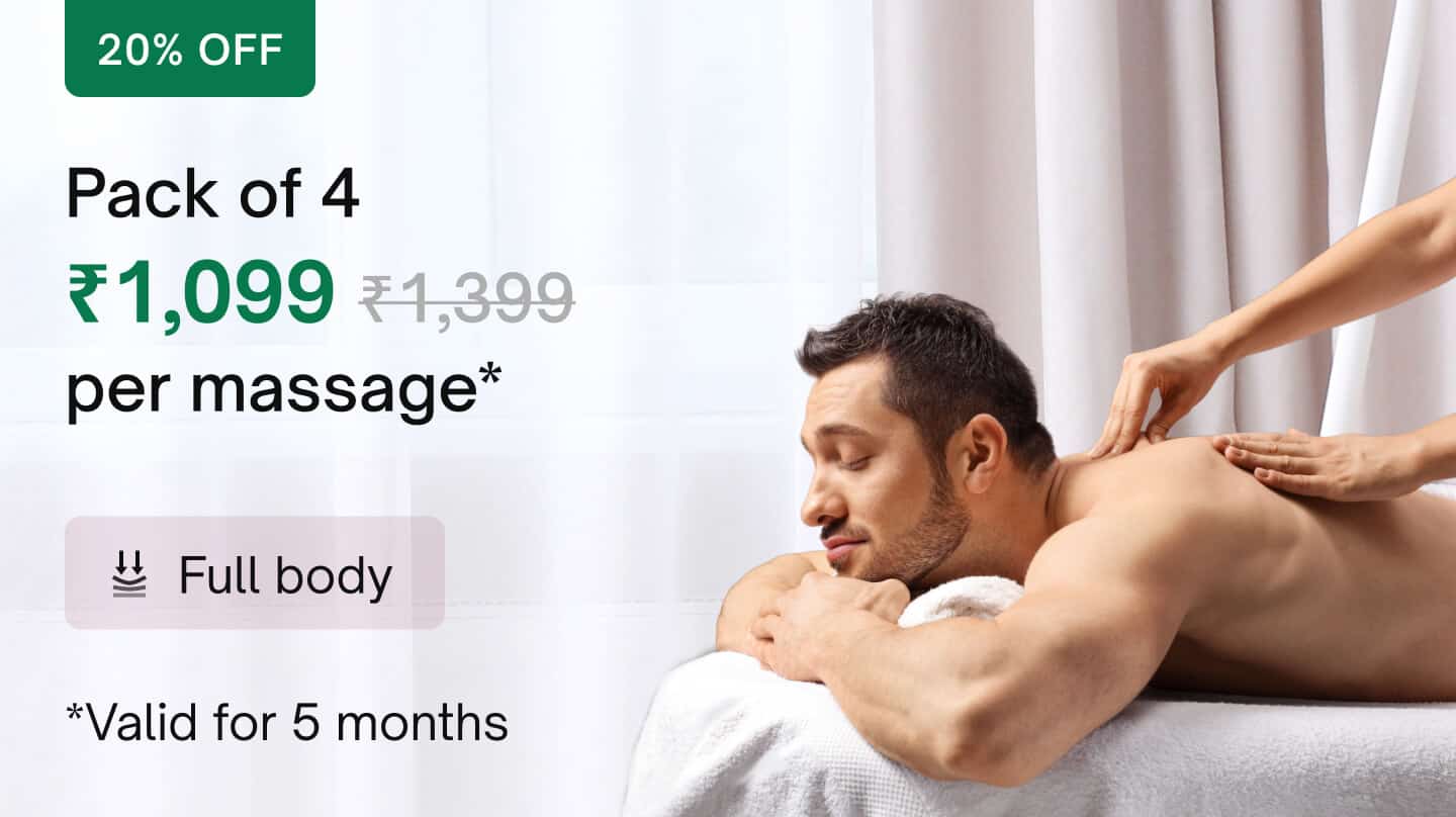 Super saver packs - 4 sessions (Mon-Sat only): Deep tissue massage