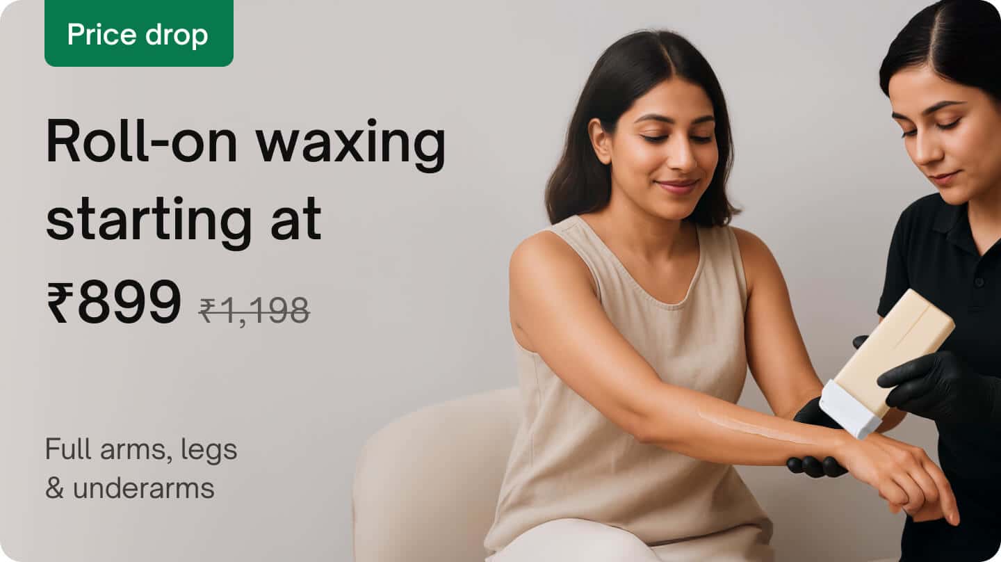 Waxing & threading - Roll-on waxing (Full arms, legs & underarms)