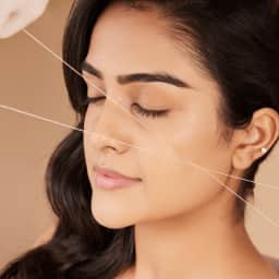 Threading, face wax, bleach - Full face threading