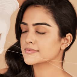 Threading, face wax, bleach - Chin and jawline threading