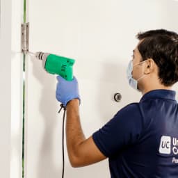 Door - Door hinge installation (with door dismantling)