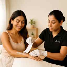 Waxing & threading - RICA/Honey (Full arms & legs, underarm)